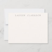 Minimale nep-letterpress ivoorkleurige notitiekaar kaart (Voorkant)