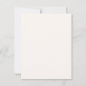 Minimale nep-letterpress ivoorkleurige notitiekaar kaart (Achterkant)