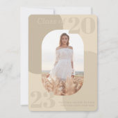 Minimale neutraal Tonen Geometrische foto-Afstuder Aankondiging (Voorkant)