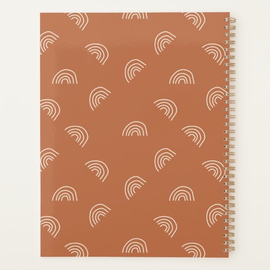 Minimale neutrale Boho  Planner (Achterkant)