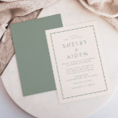 Minimale Neutrale Elegante Moderne Bruiloft Kaart
