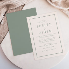 Minimale Neutrale Elegante Moderne Bruiloft Kaart