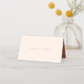 Minimale neutrale fijne tekenbruiloft plaatskaartje (Achterkant)
