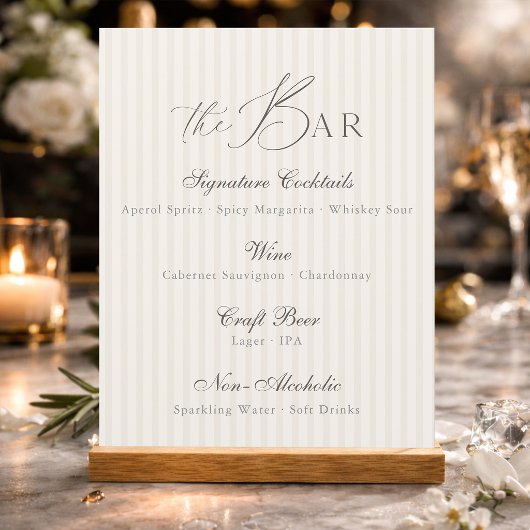 Minimale neutrale huwelijksbarmenu