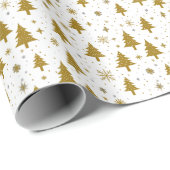 Minimale neutrale kerstboom cadeaupapier (Rol Hoek)