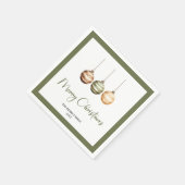 Minimale neutrale kerstboom gepersonaliseerde serv servet (Hoek)