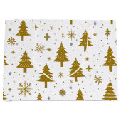 Minimale neutrale kerstboom groot cadeauzakje (Voorkant)