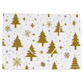 Minimale neutrale kerstboom groot cadeauzakje (Achterkant)