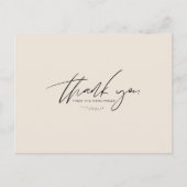 Minimale neutrale kleurenweddenschap Bedankt Briefkaart (Voorkant)