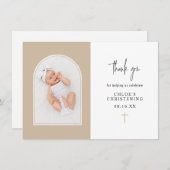 Minimale neutrale legante kerken met dank bedankkaart (Voorkant / Achterkant)