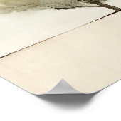 Minimale neutrale waterverf bomen muurkunst print (Hoek)