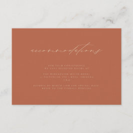 Minimale Neutrale Zonsondergang Roest Bruiloft Acc Informatiekaartje