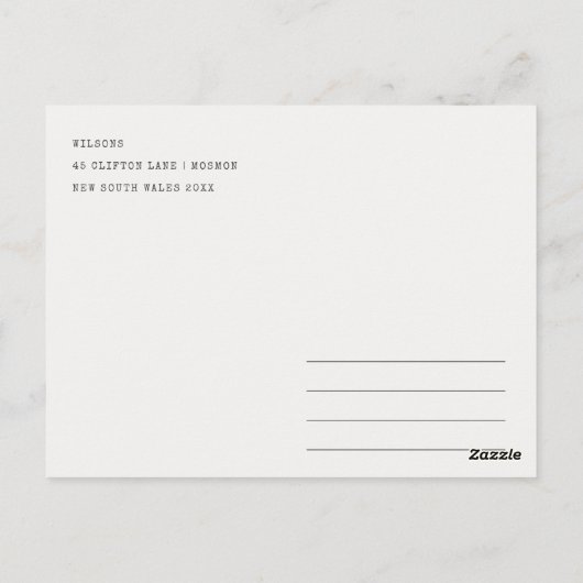 Minimale New York City Skyline Aquarel Reis Briefkaart (Achterkant)