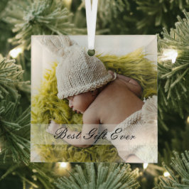 Minimale Newborn Best Cadever Ever Custom Photo Glas Ornament