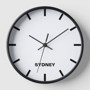 Minimale Newsroom-muur in Sydney Time Zone
