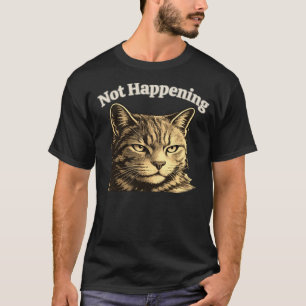Minimale Niet Gebeurende Kat Streetwear Design T-shirt