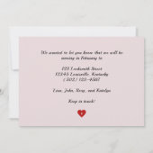 Minimale nieuwe thuisadres oude sleutel op roze aankondiging (Achterkant)