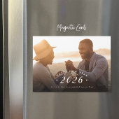 Minimale nieuwjaars foto-overlay Magnetische Kaart