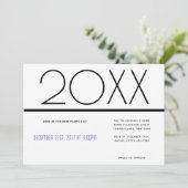 Minimale nieuwjaarse feestdag | Uitnodiging (Staand voorkant)