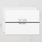 Minimale nieuwjaarse feestdag | Uitnodiging (Achterkant)