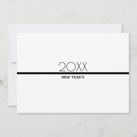 Minimale nieuwjaarse feestdag | Uitnodiging (Achterkant)