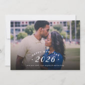 Minimale nieuwjaarsfotobedekking feestdagenkaart (Voorkant)