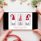 Minimale Noordse Kerstmis Feestdagenkaart