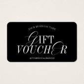 Minimale Nostalgische Elegante Zakelijke Cadeaubon Visitekaartje (Voorkant)