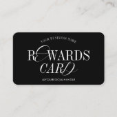 Minimale Nostalgische Kalligrafie Zwart & Wit Salo Klantenkaartje (Voorkant)