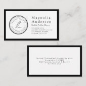 Minimale notarishandtekening visitekaartje (Voorkant / Achterkant)