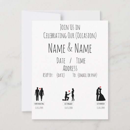 Minimale noteringskaarten voor uitnodigingen (Voorkant)