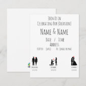 Minimale noteringskaarten voor uitnodigingen (Voorkant / Achterkant)