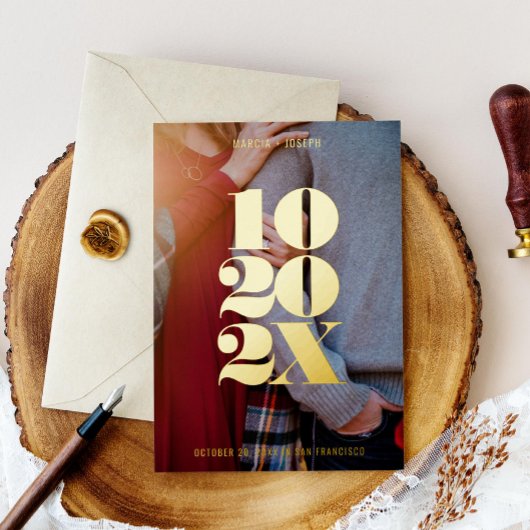 Minimale numerieke datum Opslaan datum Folie Uitnodiging