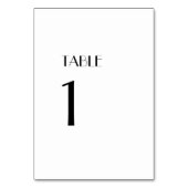 Minimale nummerborden voor moderne Art Deco-tabeln Kaart (Achterkant)