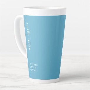Minimale Ocean Blue Typography Tall Latte Mok