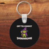 Minimale Off Commit Streken Grappige Tovenaar Sleutelhanger (Voorkant)