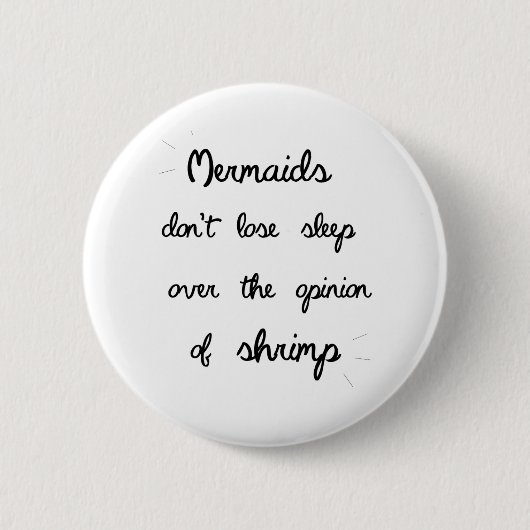 Minimale offerte voor zeemeermin ronde button 5,7 cm (Voorkant)