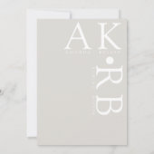 Minimale officiële uitnodiging voor bruiloft (Achterkant)