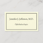 Minimale oftalmoloog Visitekaartje (Voorkant)