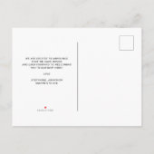 Minimale olievlek aankondigingskaart (Achterkant)