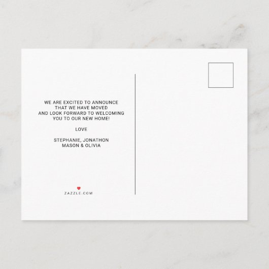 Minimale olievlek aankondigingskaart (Achterkant)