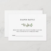 Minimale olievlek | Baby shower Diaper Raffle Informatiekaartje (Voorkant / Achterkant)