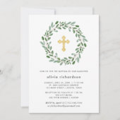 Minimale olievlek | Baptisme met Gold Cross Kaart (Voorkant)