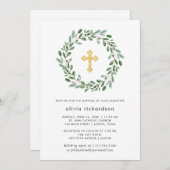 Minimale olievlek | Baptisme met Gold Cross Kaart (Voorkant / Achterkant)