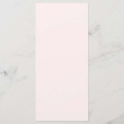 Minimale olievlek | Blush roze bruiloft Menu (Achterkant)