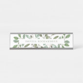 Minimale olievlek bureau naambordje (Voorkant)