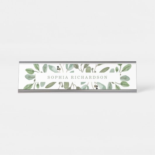 Minimale olievlek bureau naambordje (Voorkant)