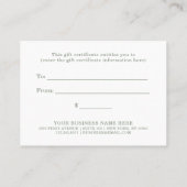 Minimale olievlek | Cadeaubon Kortingskaartje (Achterkant)