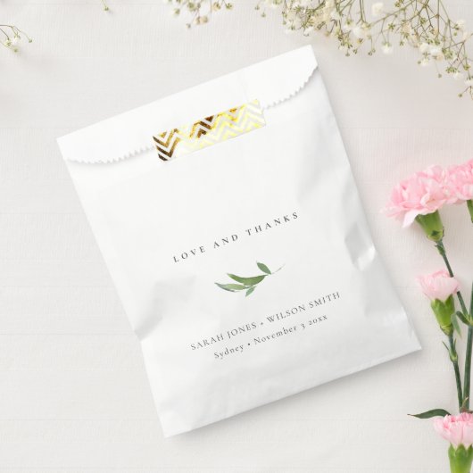 Minimale olievlek Greenery Wedding Bedankt Bedankzakje (Gezegeld)