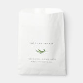 Minimale olievlek Greenery Wedding Bedankt Bedankzakje (Voorkant)